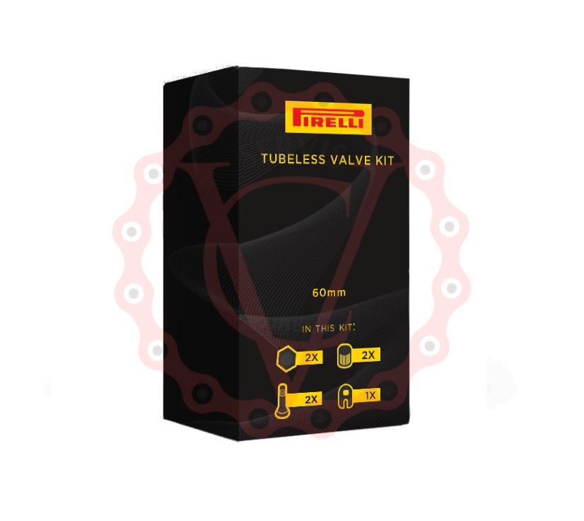 Bezdušové ventilky Pirelli 60mm, černé, 2 ks