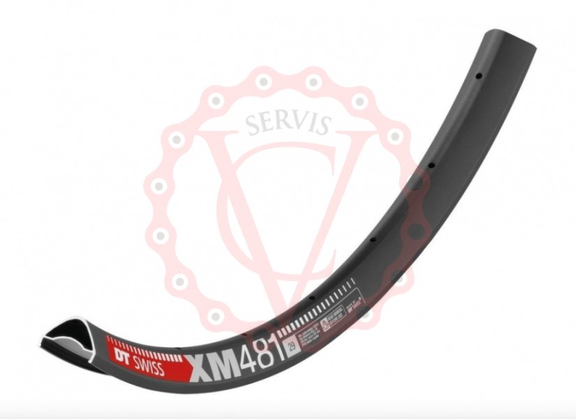 DT Swiss Ráfek XM 481, 29, 622x30mm, průměr ventilku 6,5mm, 32 děr (černá)