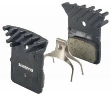 Brzdové destičky SHIMANO L05A-RF polymerové s chladiči Dura-Ace, v krabičce