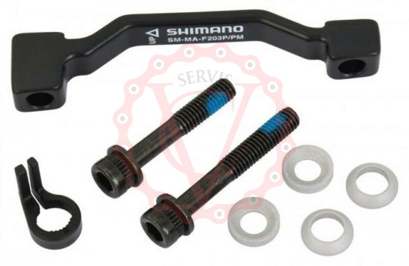 Adaptér kotoučové brzdy SHIMANO SM-MA-F203P/PMA, 203mm, přední, v krabičce Adaptér kotoučové brzdy SHIMANO SM-MA-F203P/PMA, 203mm, přední, v krabičce