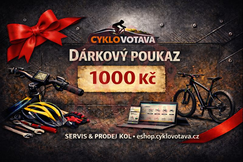 Dárkový poukaz 1 000 Kč na nákup v e-shopu CykloVotava