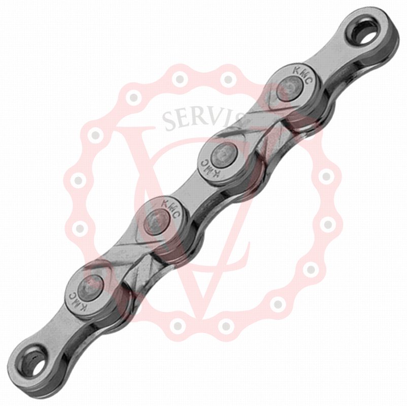 Řetěz KMC e8 E-bike EPT povrch, šedý, v krabičce 122 čl.