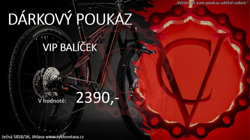 Dárkový poukaz na VIP servis kola CykloVotava