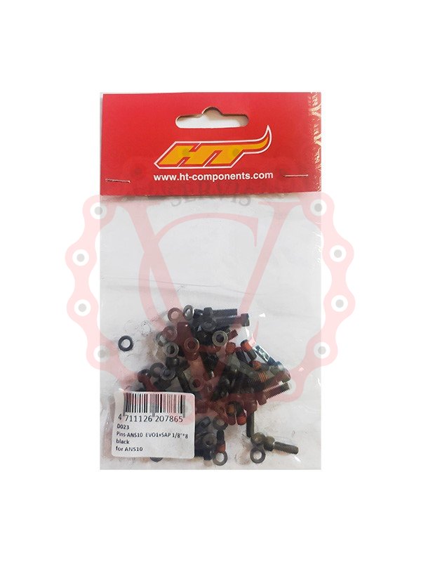 Náhradní piny HT PIN-ANS10 černé a kompatibilní platformy (1/8"×8 mm)*