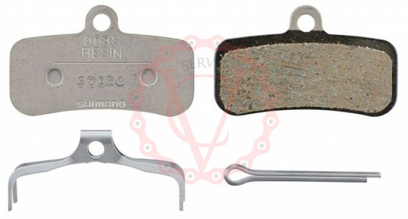 Brzdové destičky SHIMANO D03S-RX polymer čtyřpístkové, v krabičce