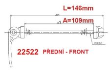 Rychloupínací táhlo MAX1 přední černé pro opružené vidlice