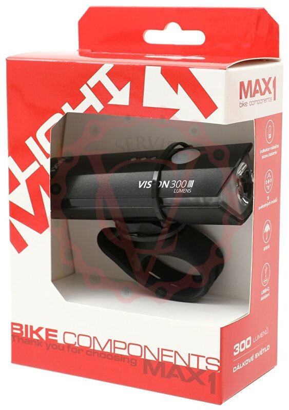 Světlo přední MAX1 Vision 300 USB