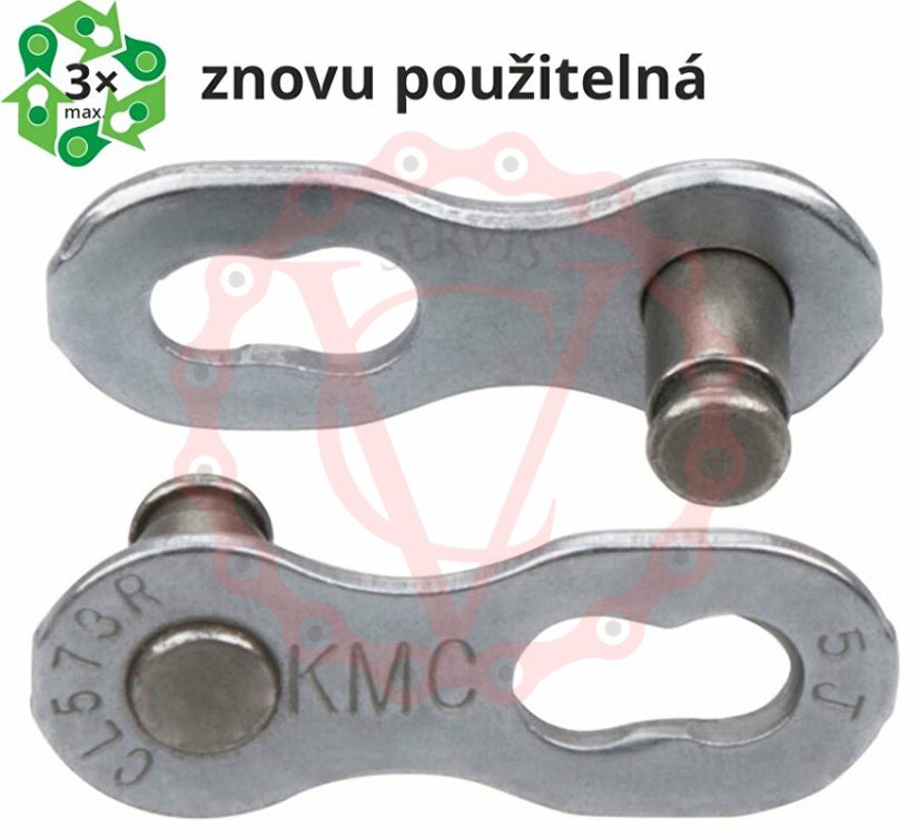 Spojka řetezu KMC 6/7/8R EPT povrch, šedý