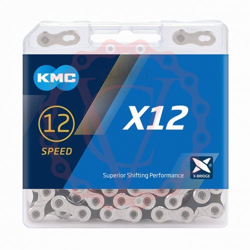 Řetěz KMC X-12 Ni černo/stříbrný v krabičce 126 čl