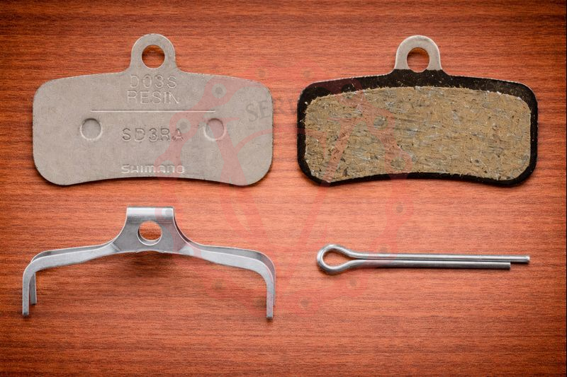 Brzdové destičky SHIMANO D03S-RX polymer čtyřpístkové, v krabičce
